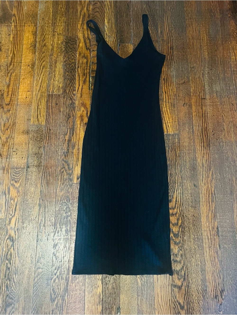 Women’s Black Ribbed Slip Dress Size Small